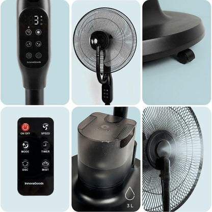 💨 Mist Fan MISTGIAN | Ventilador con Niebla Ultra Refrescante + Control Remoto + Cable de Alimentación + Manual de Usuario + Depósito de Gran Capacidad 🔥