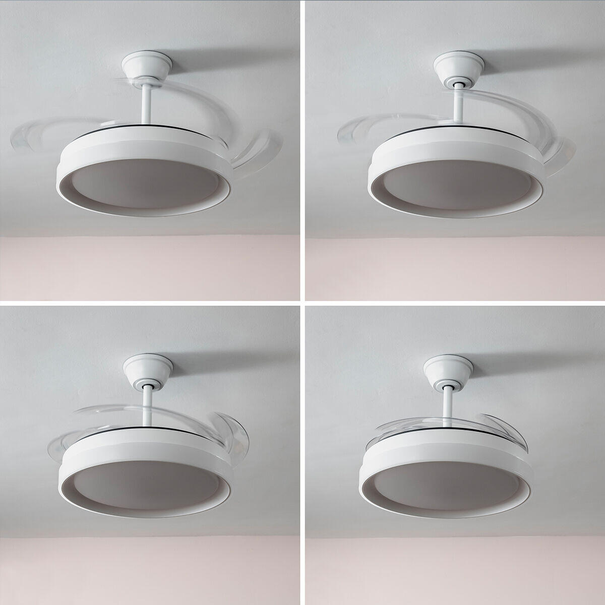 💡 Keteez AirLuxe™ | Ventilador de Techo Inteligente con Luz LED + 4 Aspas Retráctiles + Control Total del Ambiente 🔥