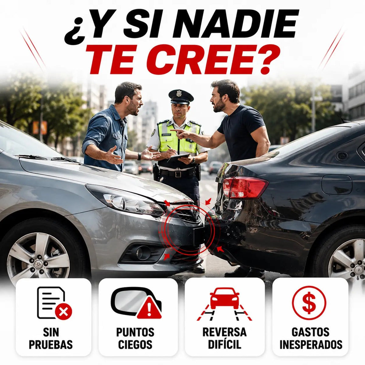 🚗VisionPro Cámara Retrovisor HD + Kit de Instalación Rápida + REGALO EXCLUSIVO: Protector Lluvia🔥