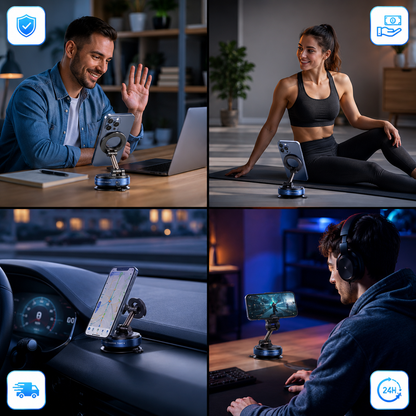 🚀 ¡EL ACCESORIO QUE TODO CONDUCTOR DEBERÍA TENER EN SU COCHE! | Soporte Magnético con Succión al Vacío Inteligente + Agarre Extremo + Rotación 360° 🔥