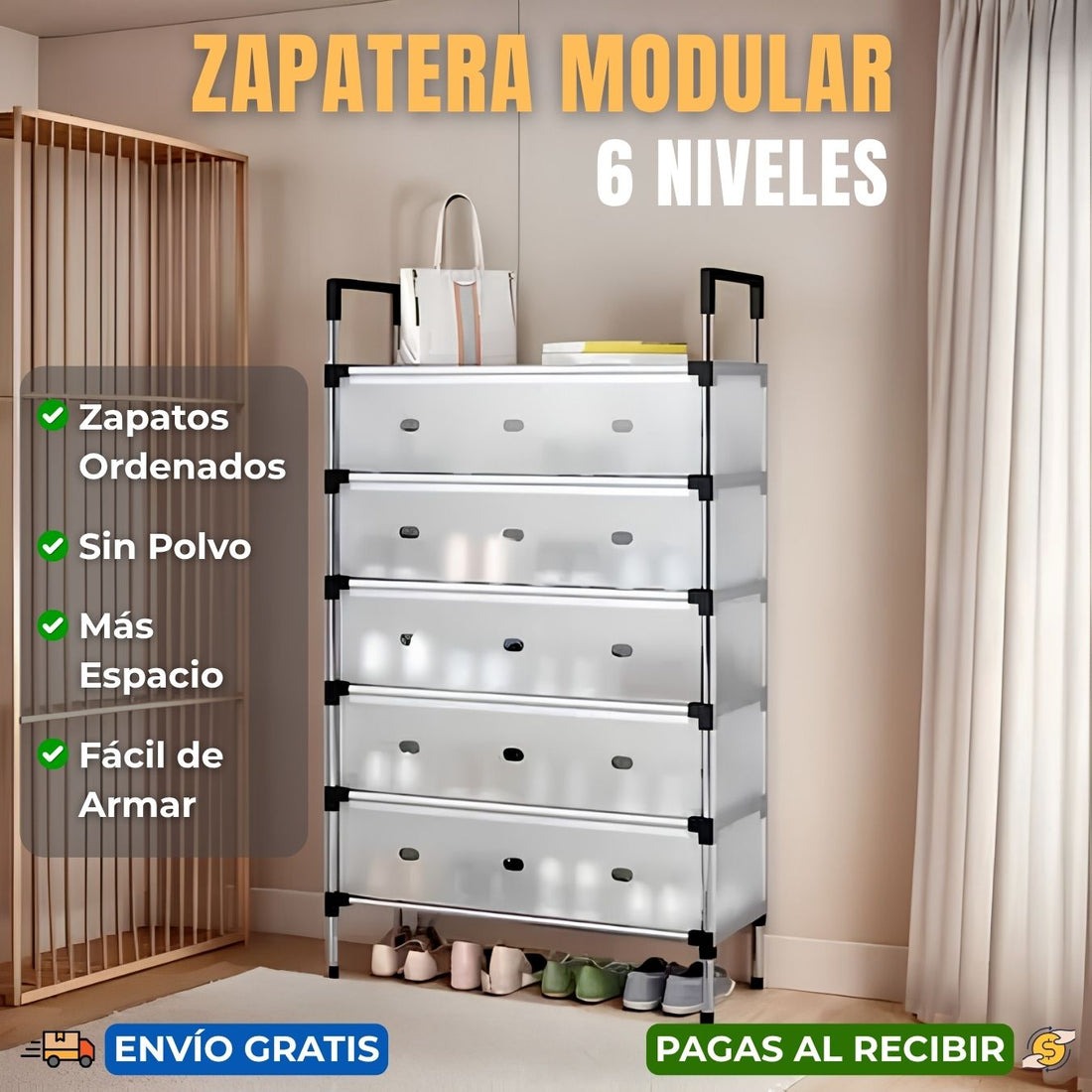 Zapatero Organizador Premium 5 Niveles __🛡️ Más orden, más espacio. Más tranquilidad para tu hogar.🔥